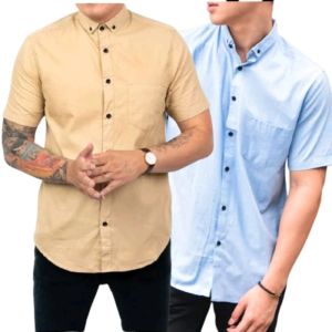 PAKET HEMAT 2PCS CUMA 50RIBU KEMEJA PRIA LENGAN PENDEK CASUAL