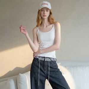 White Slim Fit Tank Top Female Summer