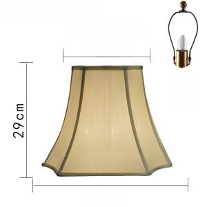 Chinese Style Fabric Lampshade Shell Light Yellow Octagonal Floor Lamp Living Room Bedroom Study Bedside Home Decor Cover