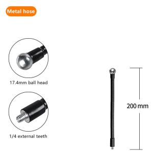 OUHOE | の# Flexible Metal Tube Rod Monopod Selfie Stick Stands With 1/4inch Screws Ball Head Extension Arm For Camera Phone Tripod