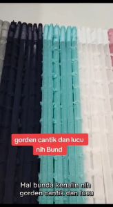 gorden dalaman gordeng vitrase Ruby bordel model Plisket kawat S tirai pintu gorden jendela kelambu