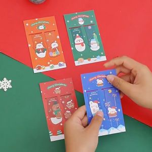 🎄Xmas Special🎄Cute Cartoons Christmas Theme Magnetic Bookmarks Set of 2pcs School Office Use Stationery Gift Idea