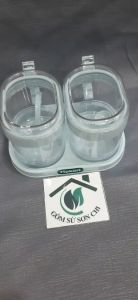 Bộ hủ đựng gia vị bằng nhựa nhãn hiệu Hokori (bộ 2 hủ)