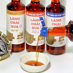 [TẶNG nước tương 125ml] Thùng 6 chai nước mắm nhỉ xuất khẩu nhãn xanh Làng Chài Xưa 500ml vị dịu nhẹ
