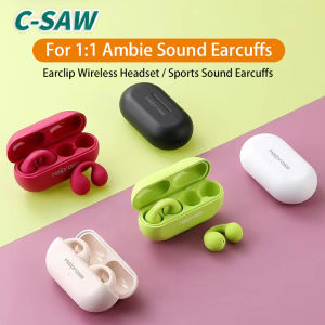 C-SAW 1:1 Ambie Sound Bone Conduction Bluetooth 5.3 Earphones Earring Wireless Headphones Waterproof Headset TWS Sports Earbuds Ear Hook With Mic