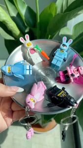 HAHA TOY Couple Keychain Blue Shark Batman & Fairy Batman Merge Gantungan kunci Tas Sekolah Hadiah