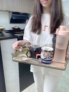 ReTouch Nordic Acrylic Serving Tray with Drainer Luxurious Fruit Tray Coffee Tray Serving Tray with drainer YW2268