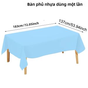 Khăn Trải Bàn Dùng Một Lần Màu Trơn Cho Nhà Bếp Gia Đình Bàn Ăn Hình Chữ Nhật Dùng Cho Tiệc Sinh Nhật Đám Cưới Giáng Sinh Đồ Dùng Bàn Ăn