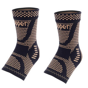 2PCS Copper Ankle Brace Support for Men WomenBest Ankle Compression Sleeve Socks for Plantar FasciitisSports Pain Relief