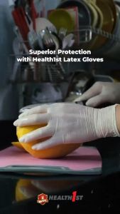 Health1st Premium Latex Gloves Powder Free/Powdered Disposable 240mm