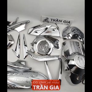 Combo full phụ kiện gắn xe GRANDE năm 2023-2024-2025 xi Crom ốp trang trí đầy đủ xe Yamaha đời mới nhất