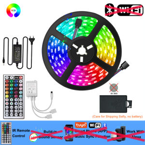 5M 300Led RGB Led Strip Lights For Room Wall Smart Led Tape Light 220V Flexible Led Lights Strips 12V Led Ribbons Lamp Alexa