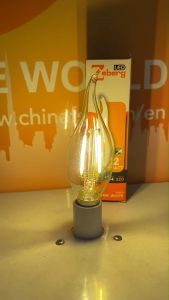 หลอดเชิงเทียนแอลอีดีทรงโอเปล่า2W E14