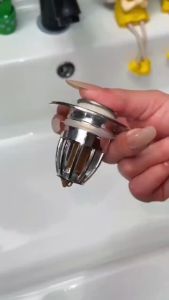 Press Bounce Basin Pop-up Drain Filter Bathroom Shower Sink Filter Plug Hair Extension Bath Plug Kitchen Bathtub Stopper