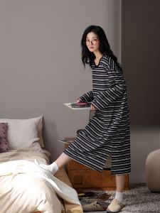 MiiOW | Đồ ngủ vải polyester dài tay cho nữ MiiOW Cat Person Home Clothes Quần áo mặc nhà thường ngày mùa xuân thu đông có đệm ngực