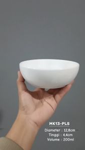Mangkok Keramik 12.8CM (1PCS) Putih Polos By Indo Keramik / Mangkok Kuah Keramik / Mangkok Sop Keramik / MK13-PLS