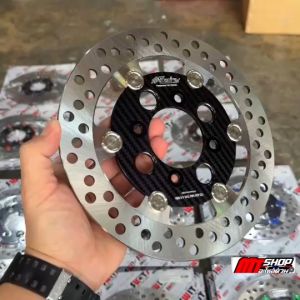 จานเบรคSwit แท้ ขนาด 220 มิล หมุดเลส ไส้ในเลเซอร์ลายคาร์บอน ใส่เวฟ 110i 125i ปลาวาฬ-LED และ PCX 2014-2017