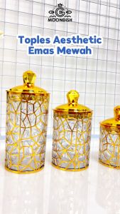 Toples Mewah Emas Akrilik Kedap Udara – Aesthetic Arab Turki