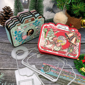 Alinacutle Camera Album Metal Cutting Die Cut for Christmas Gift Paper Craft Handmade Card Making DIY Greeting Card Scrapbooking