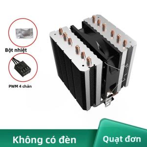 6Heatpipes CPU Không Khí 4 Pin RGB Cho Intel LGA 1700 2011 1200 1366 115XX79 X99 AMD AM3 AM5 AM4 - Tháp Tích Hợp