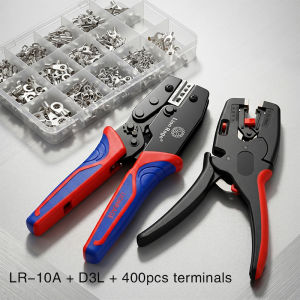 Electrical Crimping Pliers for 10A Uninsulated Bare Terminals Multifunctional Ratchet Hand Crimp Tool Wire Terminal Crimper