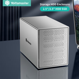 Yottamaster 5 เบย์เรด USB3.1 Gen1 กล่อง HDD สำหรับ 2.5 & 3.5 นิ้วฮาร์ด 0/1/3/5/10 /Span /Jbod /Pm/โคลน
