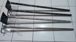 Garukan Cangkul Kebun Stainless & Gagang Pipa Stainless 1 Meter