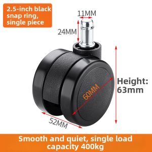 Office Computer Chair Casters Universal Wheels Boss Chair Feet Wheels Sliders Castors Office Chair Accessories Rolling Wheels