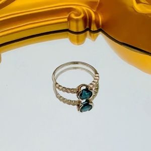 LEBLANC แหวนเงิน พลอยโทพาส  เพชรสังเคราะห์ รวม 0.82 กะรัต ขนาด 51