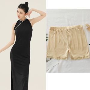 Modern Classical Dancing Dress Cheongsam Body Charm Exercise Clothing Female Adult Slit Black Slim Looking Chinese Classic Dance Performance Costumes