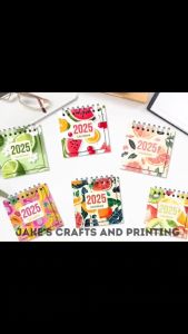 Mini Fruit Desktop Calendar 2025