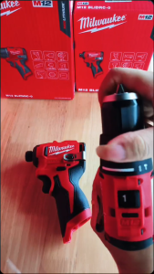 MILWAUKEE M12 UltraGo Combo M12 Sub-Compact Brushless 1/4" Hex Impact Driver M12 BLIDRC / M12 Compact Brushless Percussion Drill M12BLPDRC