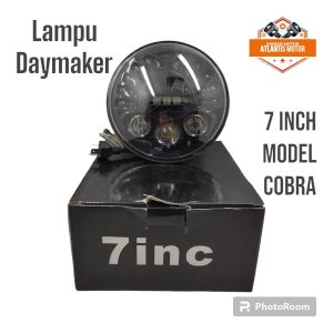 Lampu daymaker 7 Inch model cobra 19 LED 75 Watt DOT SAE import Universal