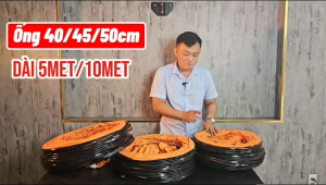 ỐNG THÔNG GIÓ SIMILI co giãn cho quạt thông gió dài 5M/ 10M - PHI 40/45/50CM