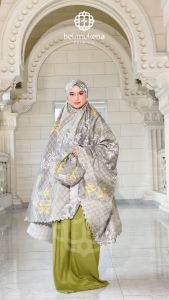 BELIMUKENA PREMIUM - Mukena Dewasa Katun Laser Cut Motif