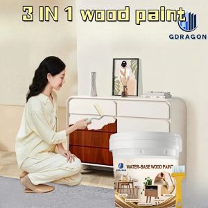 GDRAGON 3 In 1 Odorless Paint For Wood Wall Door Furniture pintura para sa kahoy Water Based wood stain waterproof wood paint quick drying enamel paint for wood Plywood