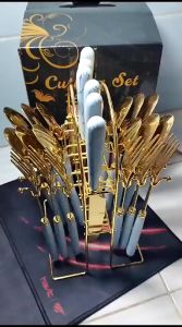 SENDOK SULTAN SET SENDOK GOLD cutlery SET STAINLESS STEEL SENDOK MAKAN - YSSHOP