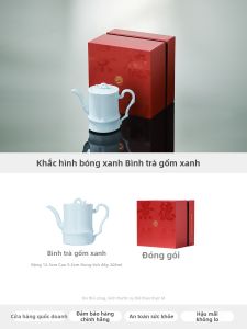 JINGDEZHEN | Bộ Đồ Trà Handmade Màu Xanh Lá Cho Phòng Khách