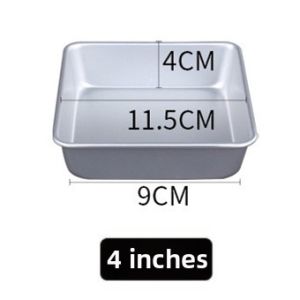 Aluminum Alloy Baking Tray Square Mousse Cake Mold One-Piece Design for Home And Commercial Use European Style Cake Mold