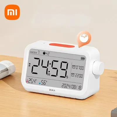 Xiaomi Duka MT2 đa chức năng thermohygrometer Nhiệt kế đồng hồ báo thức hẹn giờ 3 trong 1 máy đo nhiệt độ và độ ẩm