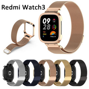 สำหรับ Redmi Watch สายรัด3กรอบโลหะ + สายรัดห่วง2023 แฟชั่นสีใหม่ สายรัดนาฬิกาข้อมือ อัจฉริยะ