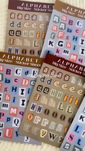 bloomingyourdays Sticker huruf cutting Sticker Alfabet Huruf A-Z sticker Abjad Alphabet Sticker Huruf Aestetic Kreatif Untuk Binder Diary Day Scrapbook