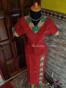 Baju tenun pabintik sulam bordir motif toraja