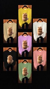 Baju Kaos Wanita Oversize Basic Printing DTF Kucing Orange Katun Combed Jumbo Blus