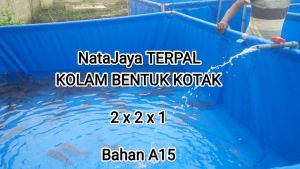 terpal kolam budidaya UK 2x2x1 bahan a15 made in korea