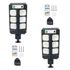 1/2Pcs Solar Street Light Outdoor Super Bright Solar Garden Lamp with Infrared Remote Control Porches Garages Yard Flood Lantern