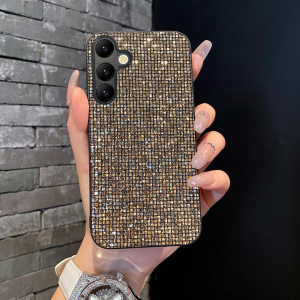 Luxury Shiny Grid Pattern Fashion TPU Case For Samsung Galaxy A14 A15 A16 A35 A36 S25 S24 S23 S22 Plus FE Ultra Glitter Shell