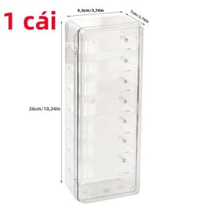 Hộp Đựng Trong Suốt Mini Có Giá Đỡ Trưng Bày Hộp Đựng Đồ Chơi Chống Bụi Dễ Thương Hộp Đựng Mô Hình Có Nắp Lật