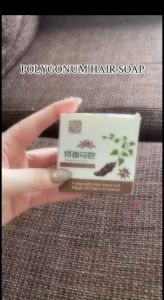 Handmade Polygonum Multiform Hair Cleansing Soap Effortlessly Removes Grease and Scalp Build-up