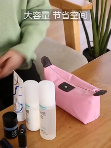 Beg Solek Dumpling 👜 Large Capacity Waterproof Cosmetic Pouch Candy Color Portable Travel Toiletry Organizer